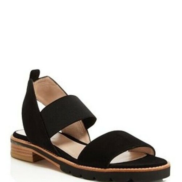 Stuart Weitzman Womens Topical Flat Sandals Black - Picture 1 of 10